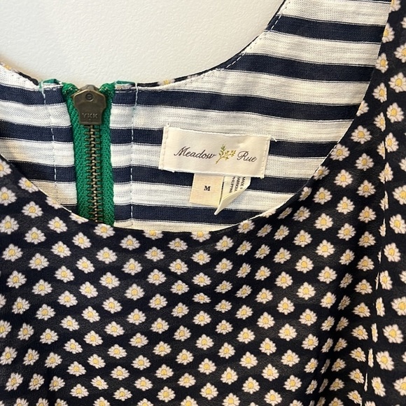 Anthropologie Meadow Rue Floral Striped Tiered Tank Size Medium - Picture 3 of 6